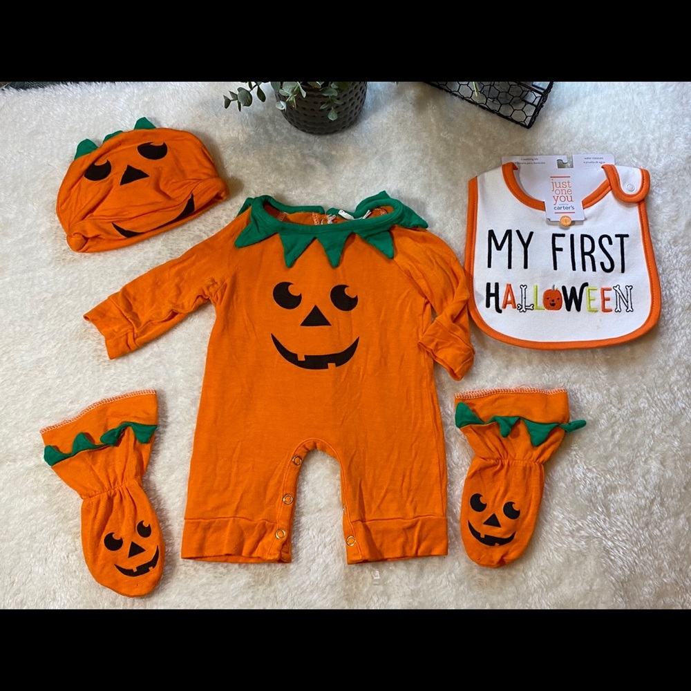 Pumpkin infant halloween costume